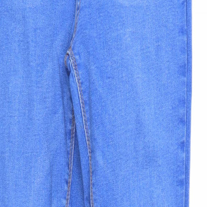 Denim & Co. Womens Blue  Denim Tapered Jeans Size 12 L29 in - Elastic Waist