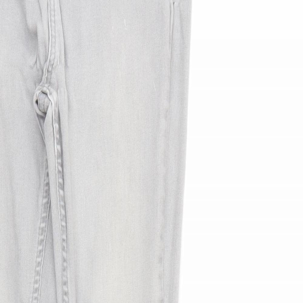 New Look Womens Grey  Denim Tapered Jeans Size 10 L28 in - Elastic Waist