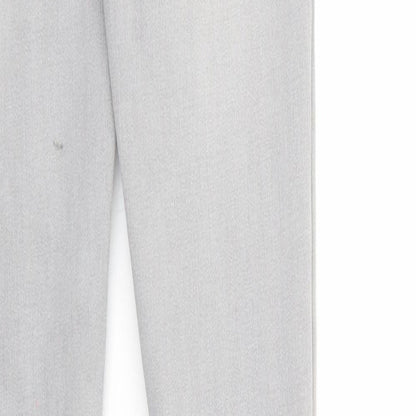 New Look Womens Grey  Denim Tapered Jeans Size 10 L28 in - Elastic Waist