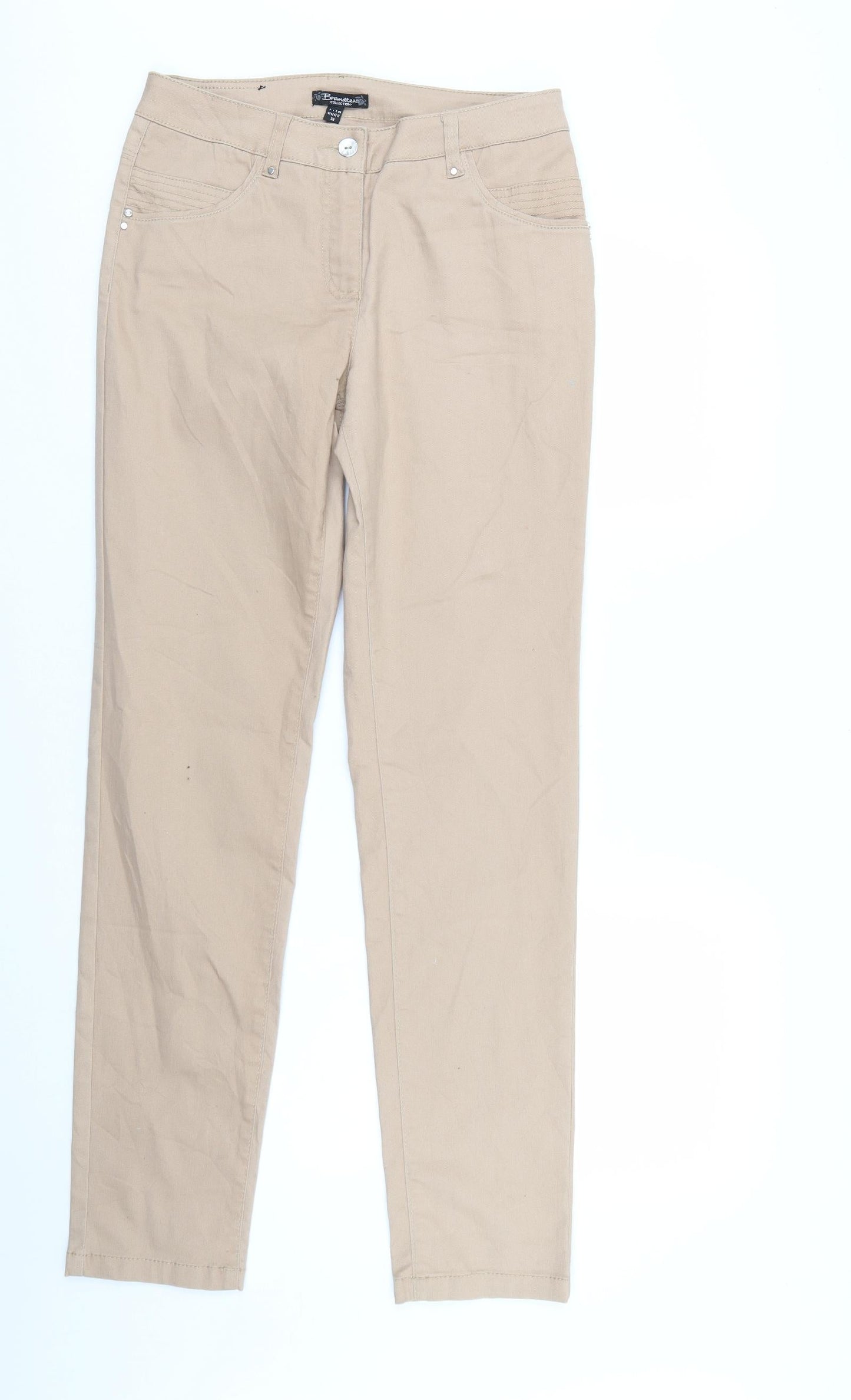 BX Jeans Womens Beige  Denim Straight Jeans Size 10 L31 in