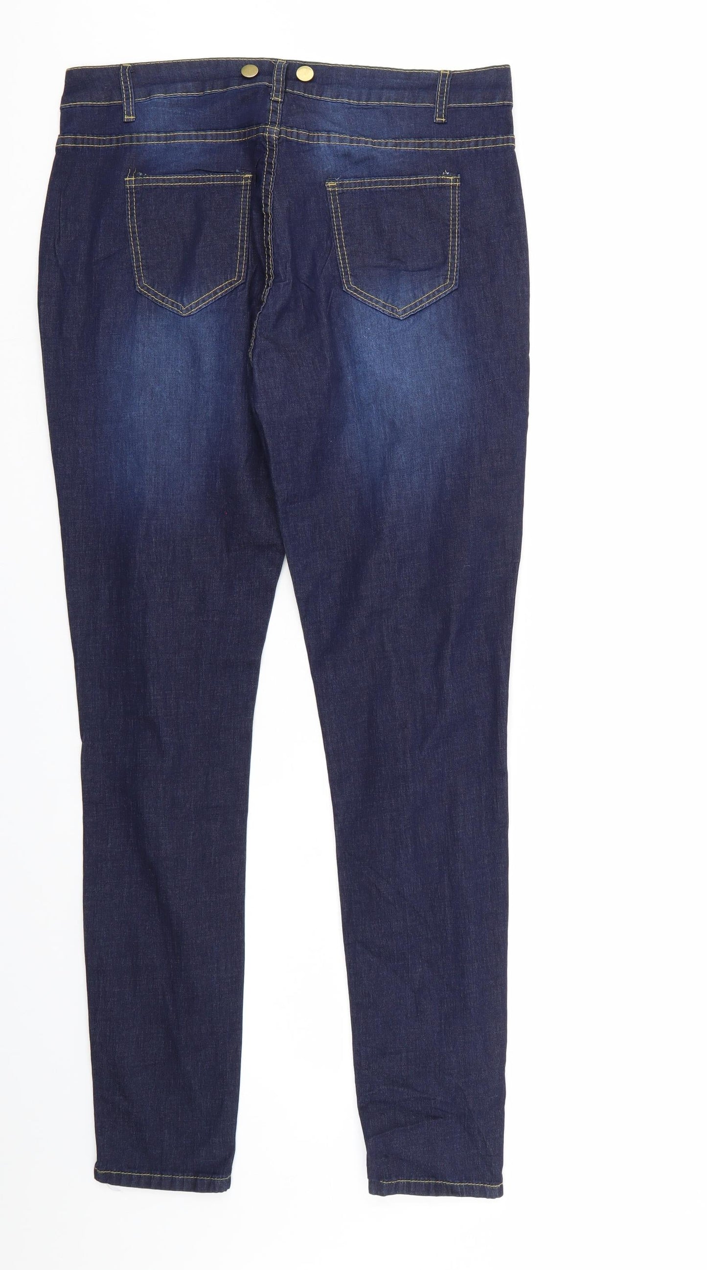 Womens UK Size 34 in Preworn Regular Fit Straight Blue Jeans