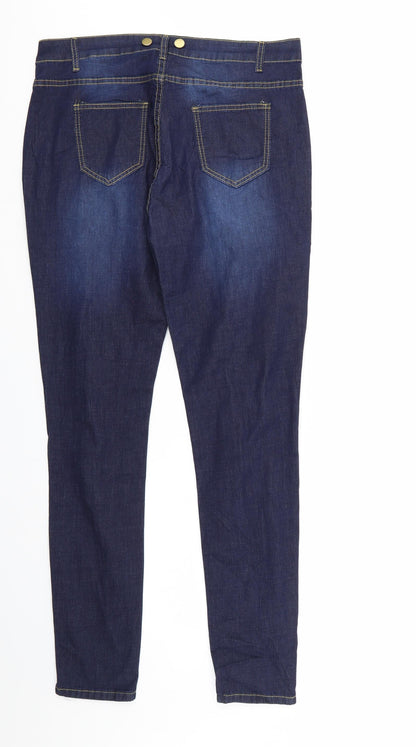 Womens UK Size 34 in Preworn Regular Fit Straight Blue Jeans