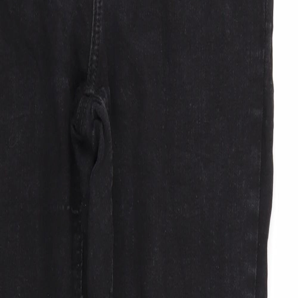 Denim & Co. Womens Black  Denim Tapered Jeans Size 12 L26 in - Elastic Waist