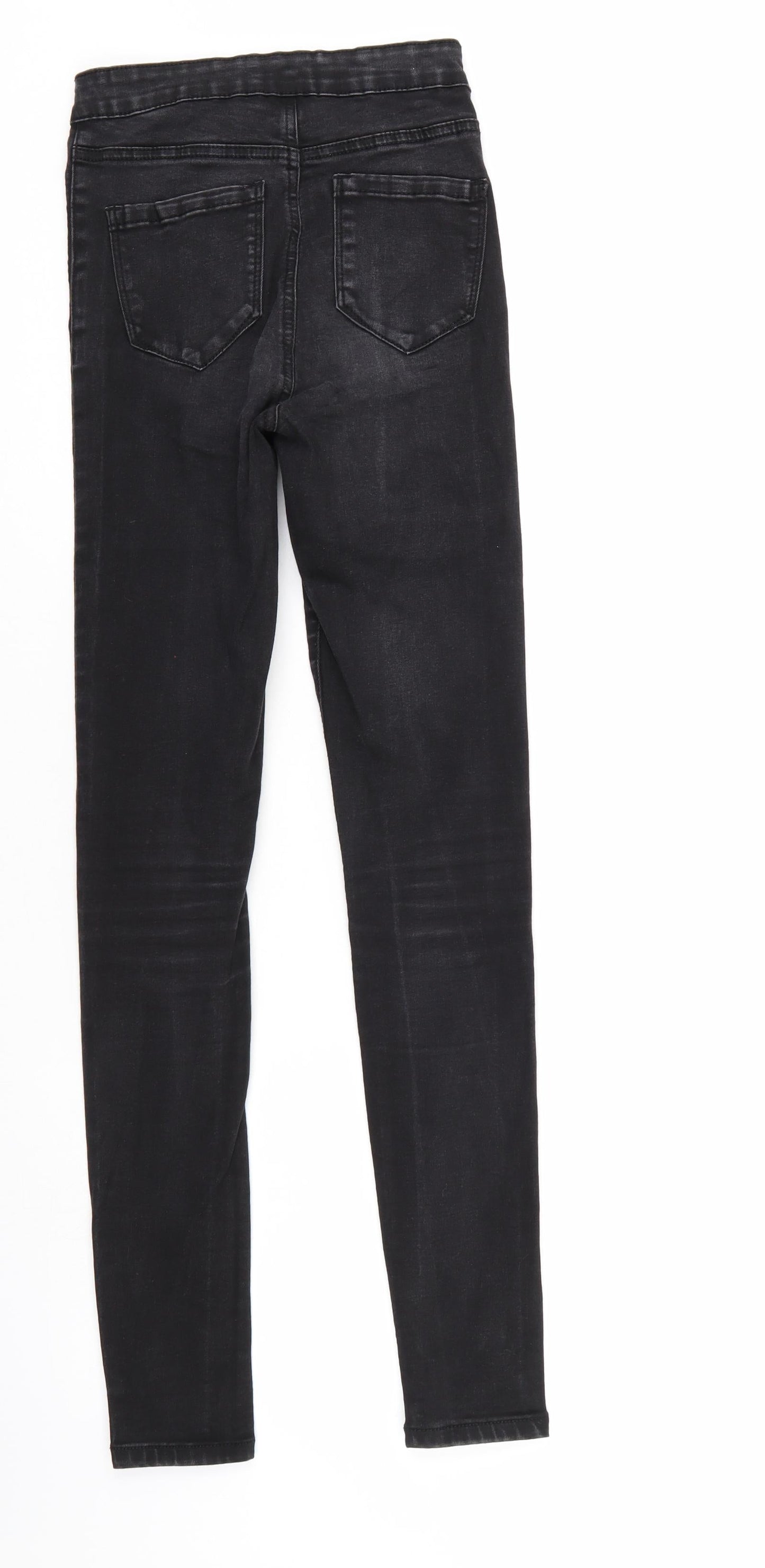 Denim & Co. Womens Black  Denim Straight Jeans Size 4 L28 in