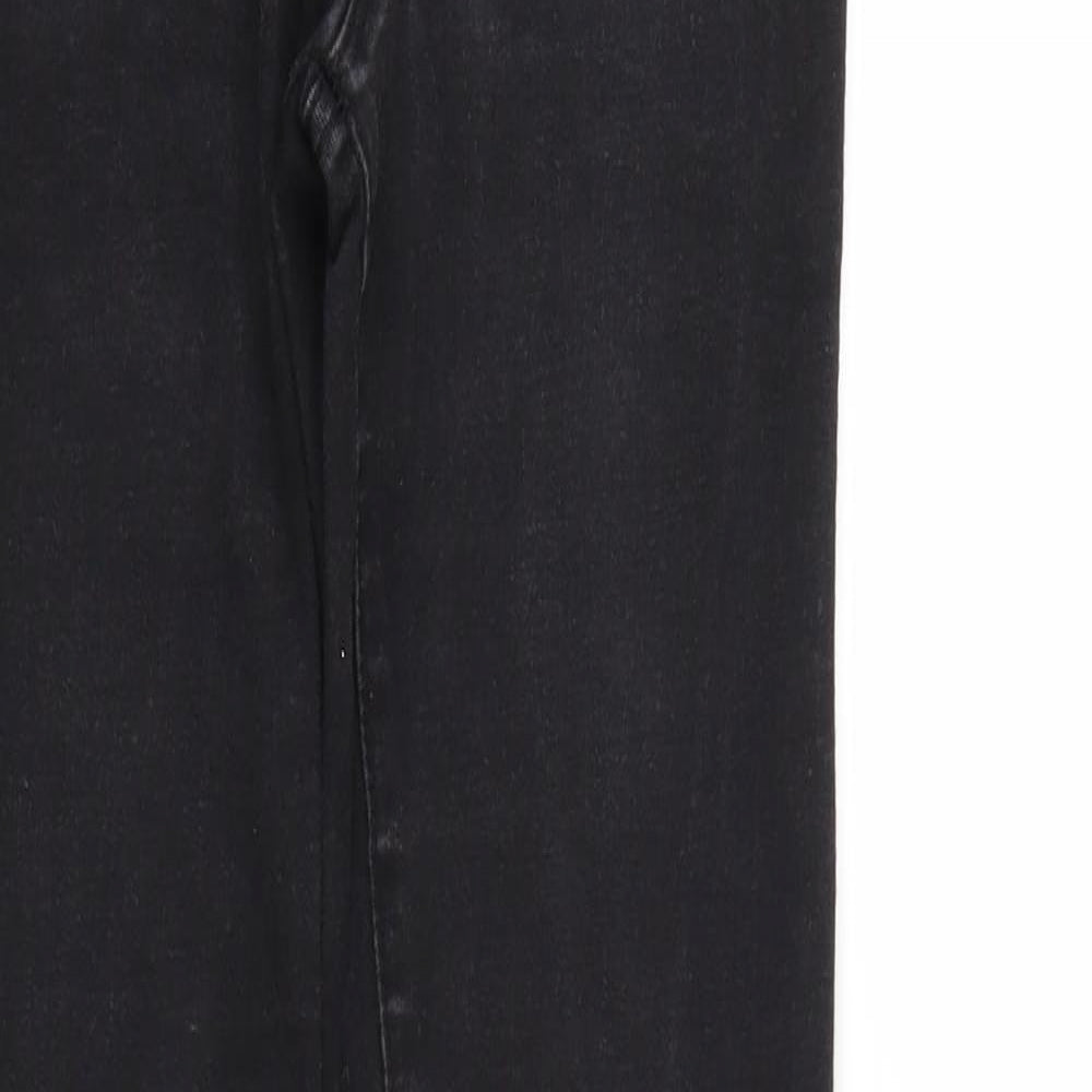 Denim & Co. Womens Black  Denim Straight Jeans Size 4 L28 in