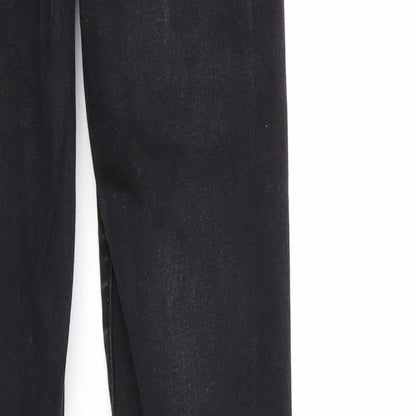 Denim & Co. Womens Black  Denim Straight Jeans Size 4 L28 in