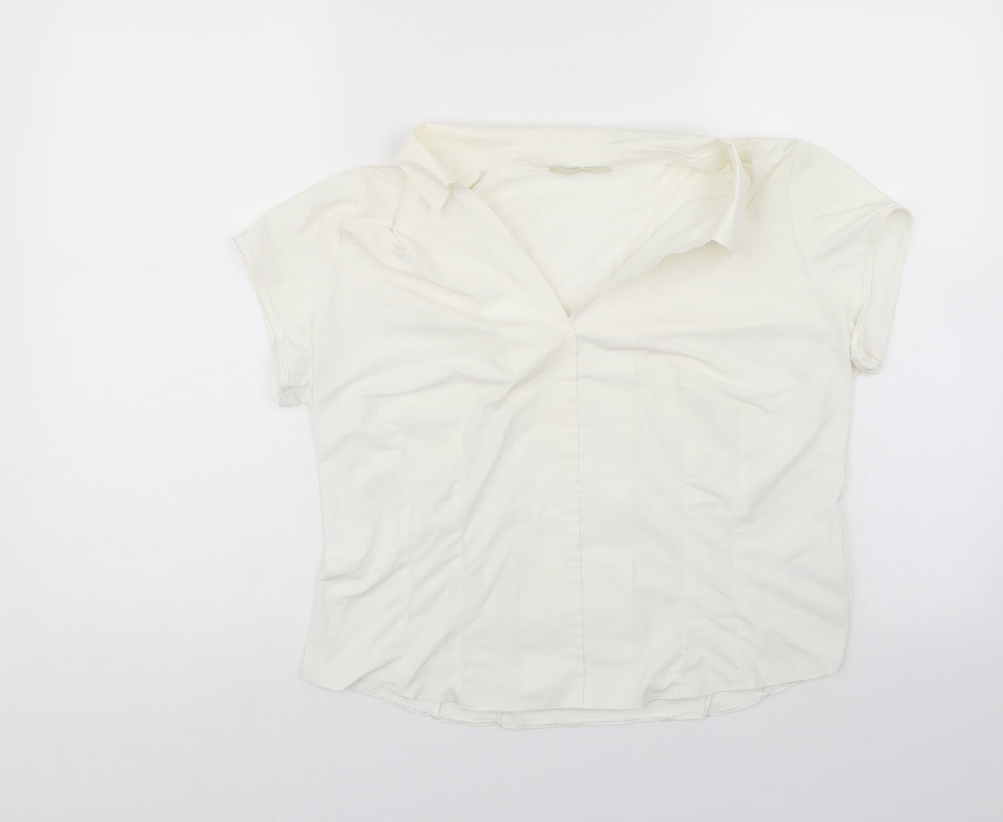 Womens UK Size 18 Marks and Spencer White Basic Blouse