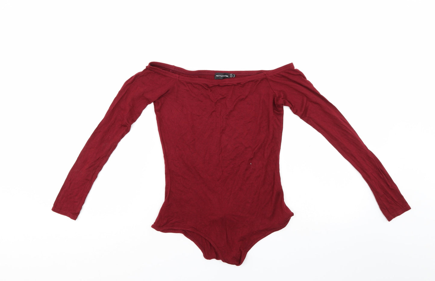 PRETTYLITTLETHING Womens Red   Bodysuit One-Piece Size 12