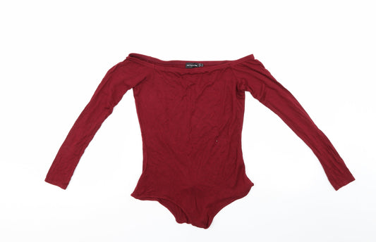 PRETTYLITTLETHING Womens Red   Bodysuit One-Piece Size 12
