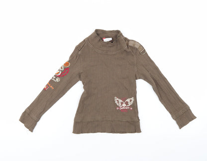 Catimini Girls Green   Pullover Jumper Size 4 Years  - Battleship green colour