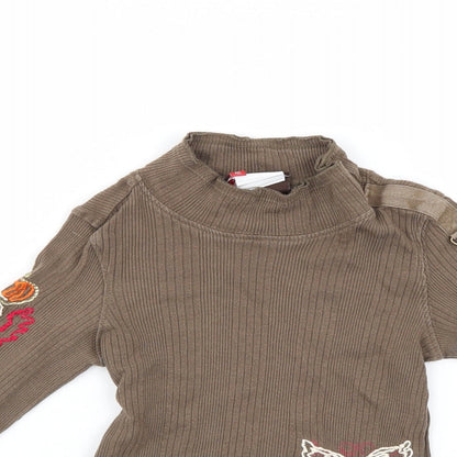 Catimini Girls Green   Pullover Jumper Size 4 Years  - Battleship green colour