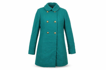 Womens UK Size 8 H&M Green Overcoat