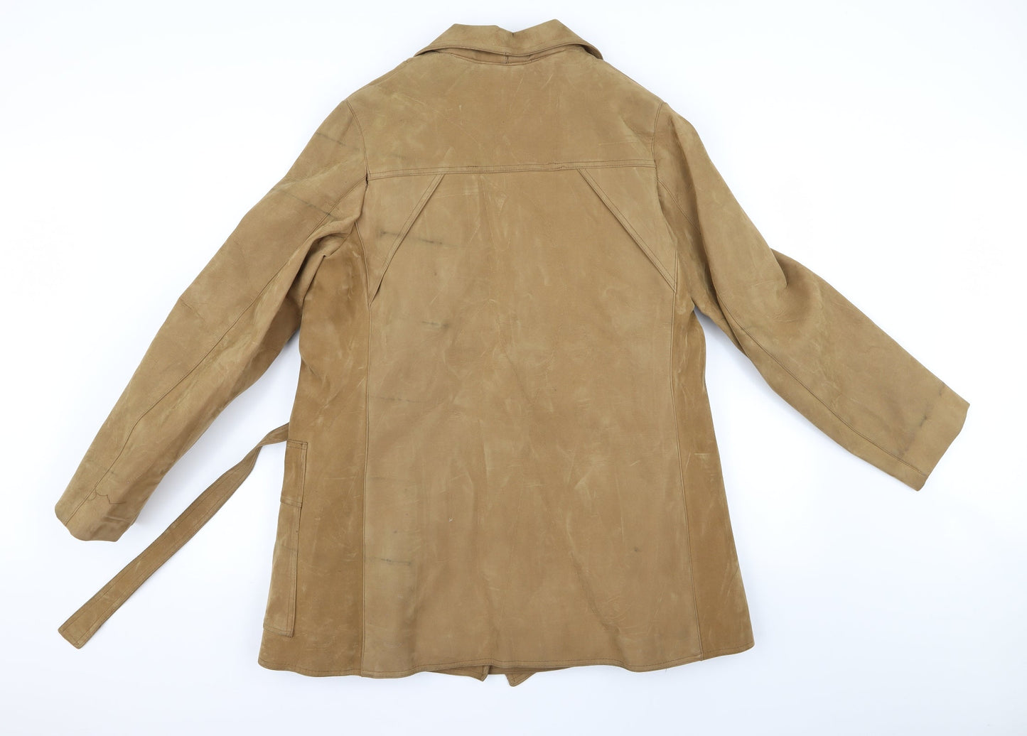Womens UK Size L Preworn Beige Overcoat