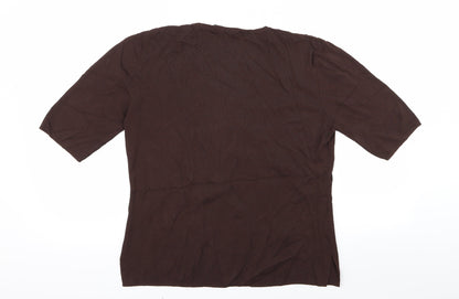 n Womens Brown   Cardigan Jumper Size M