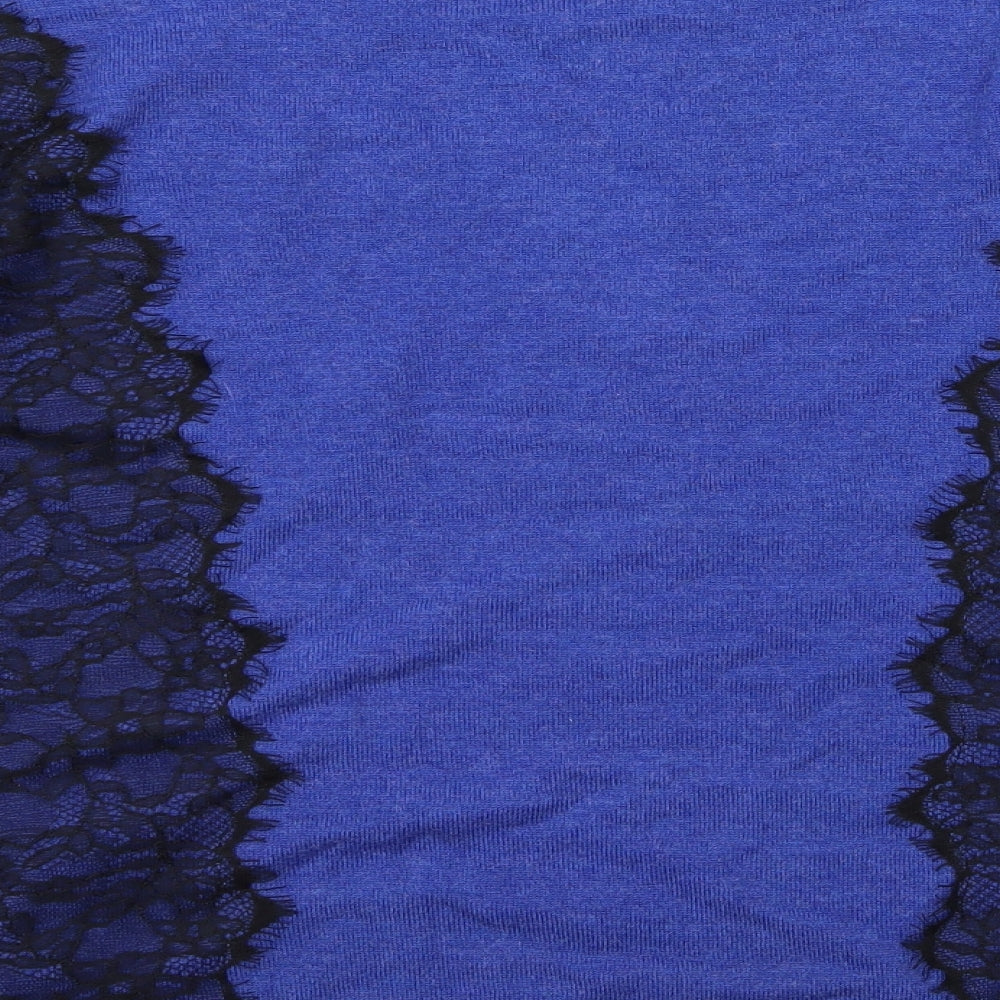 Womens UK Size 14 Kaliko Blue Basic T-Shirt