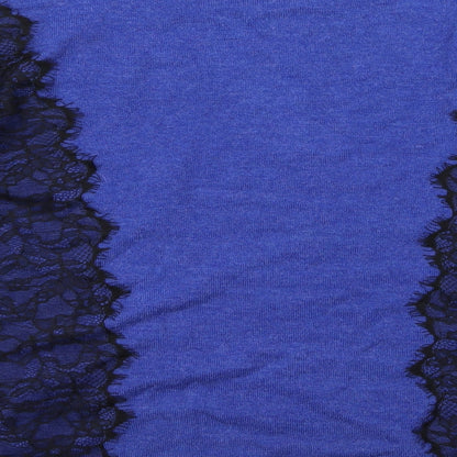 Womens UK Size 14 Kaliko Blue Basic T-Shirt