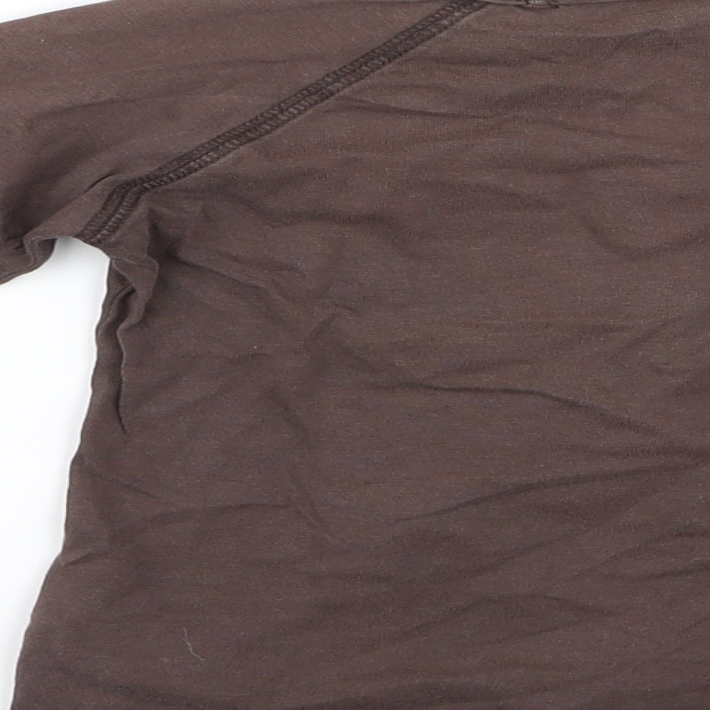 Preworn Boys Brown  Rayon Basic T-Shirt Size 2 Years