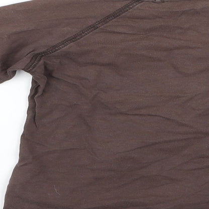 Preworn Boys Brown  Rayon Basic T-Shirt Size 2 Years
