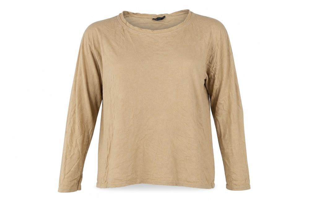 Womens UK Size 6 Topshop Beige Basic T-Shirt