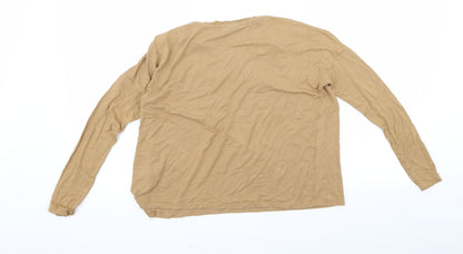 Womens UK Size 6 Topshop Beige Basic T-Shirt