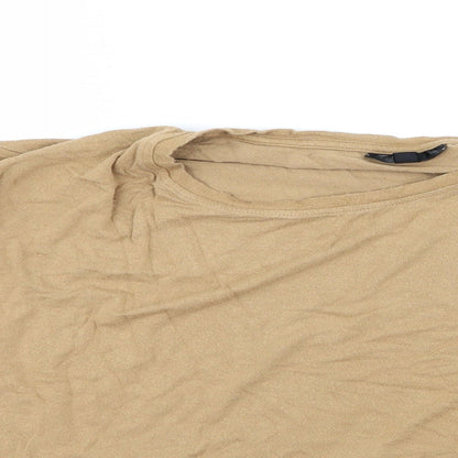 Womens UK Size 6 Topshop Beige Basic T-Shirt