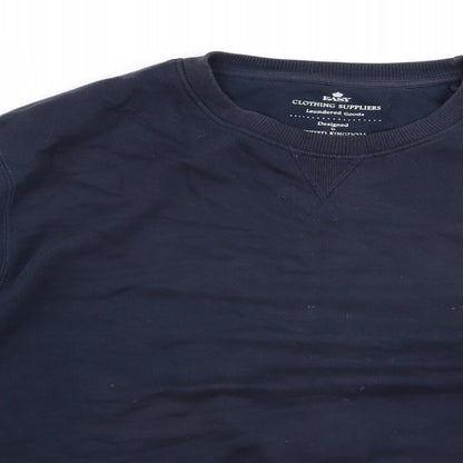 Preworn Mens Black  Rayon Pullover Jumper Size XL