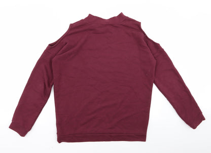Preworn Girls Red  Rayon Pullover Jumper Size 10 Years