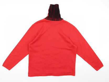 metisse Womens Red   Pullover Jumper Size M