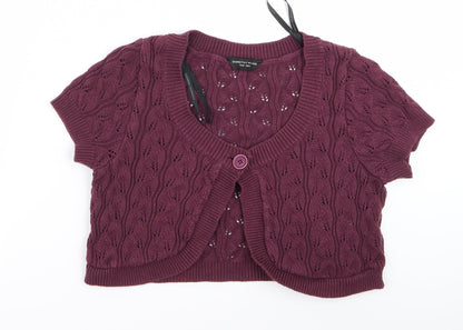 Dorothy Perkins Womens Red   Cardigan Jumper Size 14