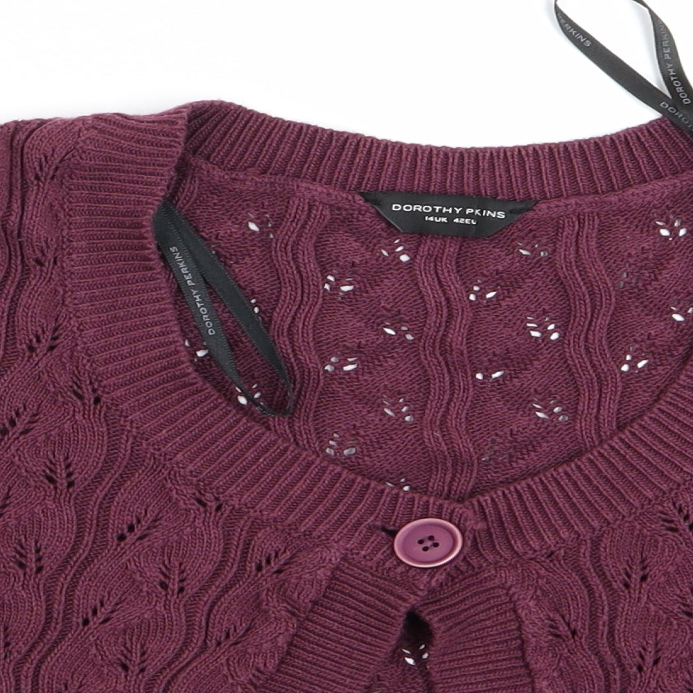 Dorothy Perkins Womens Red   Cardigan Jumper Size 14
