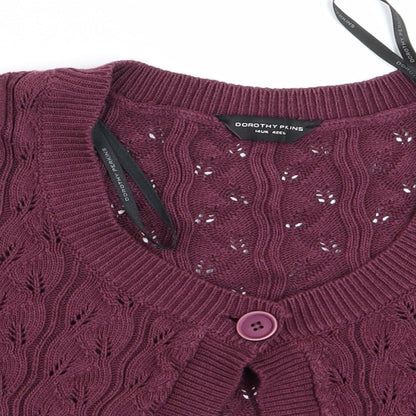Dorothy Perkins Womens Red   Cardigan Jumper Size 14