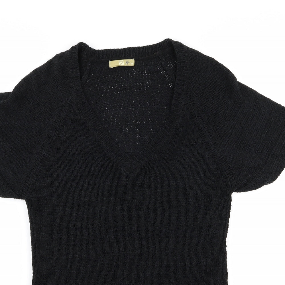 TU Womens Black  Rayon Jumper Dress  Size 10