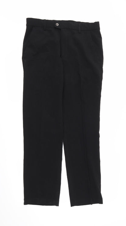 Womens UK Size 32 in Dunlop Regular Fit  Black Trousers