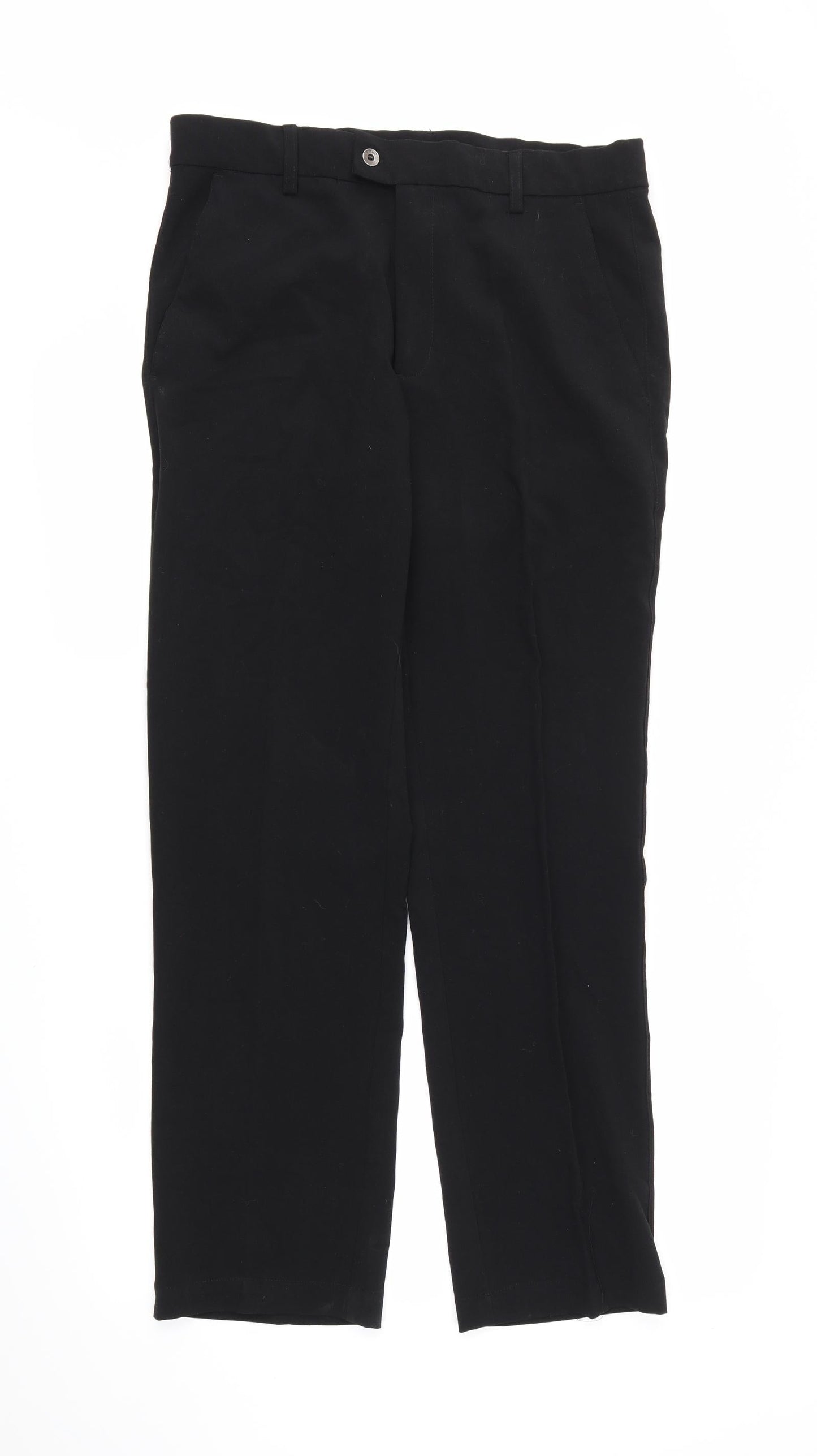 Womens UK Size 32 in Dunlop Regular Fit  Black Trousers