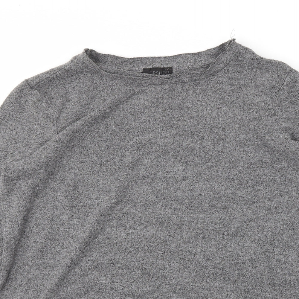 Topshop Womens Grey   Tunic Jumper Size 10