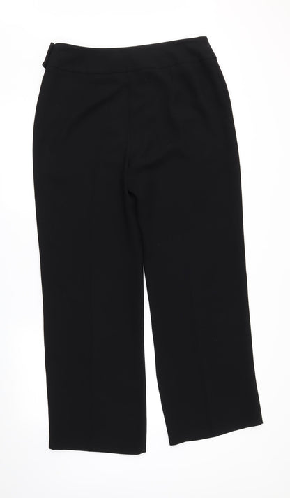 Womens UK Size 12 BHS Regular Fit Dress Pants Black Trousers
