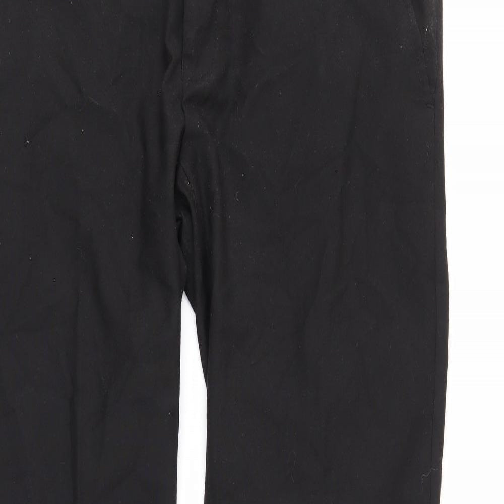 Mens UK Size 32 in Topman Regular Fit Dress Pants Black Trousers