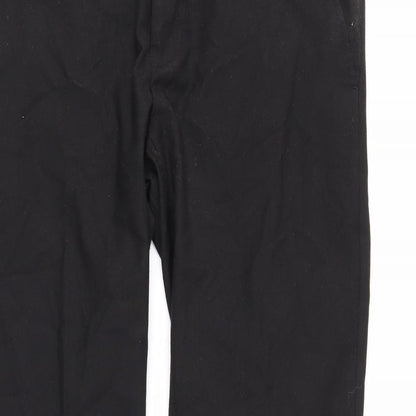 Mens UK Size 32 in Topman Regular Fit Dress Pants Black Trousers