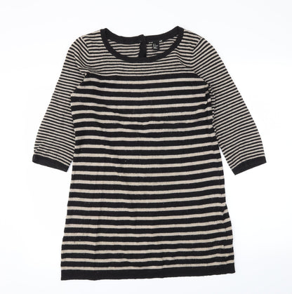 Womens UK Size S H&M Black Tunic Blouse