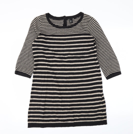 Womens UK Size S H&M Black Tunic Blouse