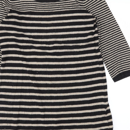 Womens UK Size S H&M Black Tunic Blouse