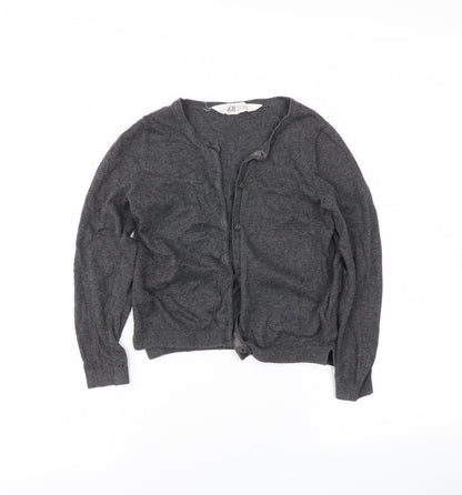 H&M Girls Grey   Cardigan Jumper Size 5-6 Years