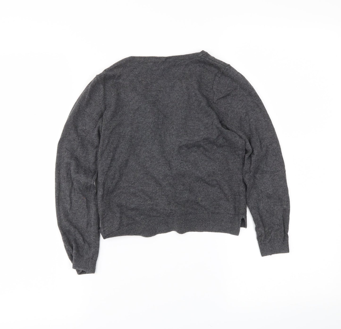 H&M Girls Grey   Cardigan Jumper Size 5-6 Years