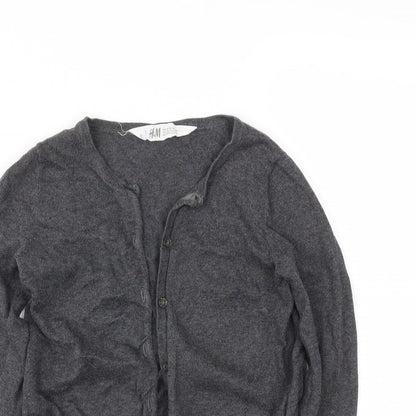 H&M Girls Grey   Cardigan Jumper Size 5-6 Years