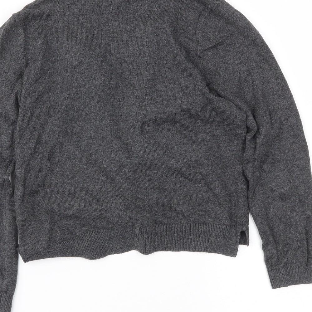 H&M Girls Grey   Cardigan Jumper Size 5-6 Years
