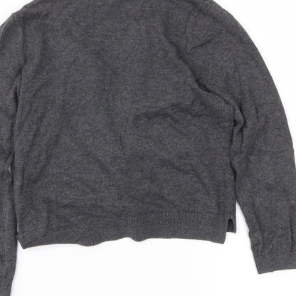 H&M Girls Grey   Cardigan Jumper Size 5-6 Years
