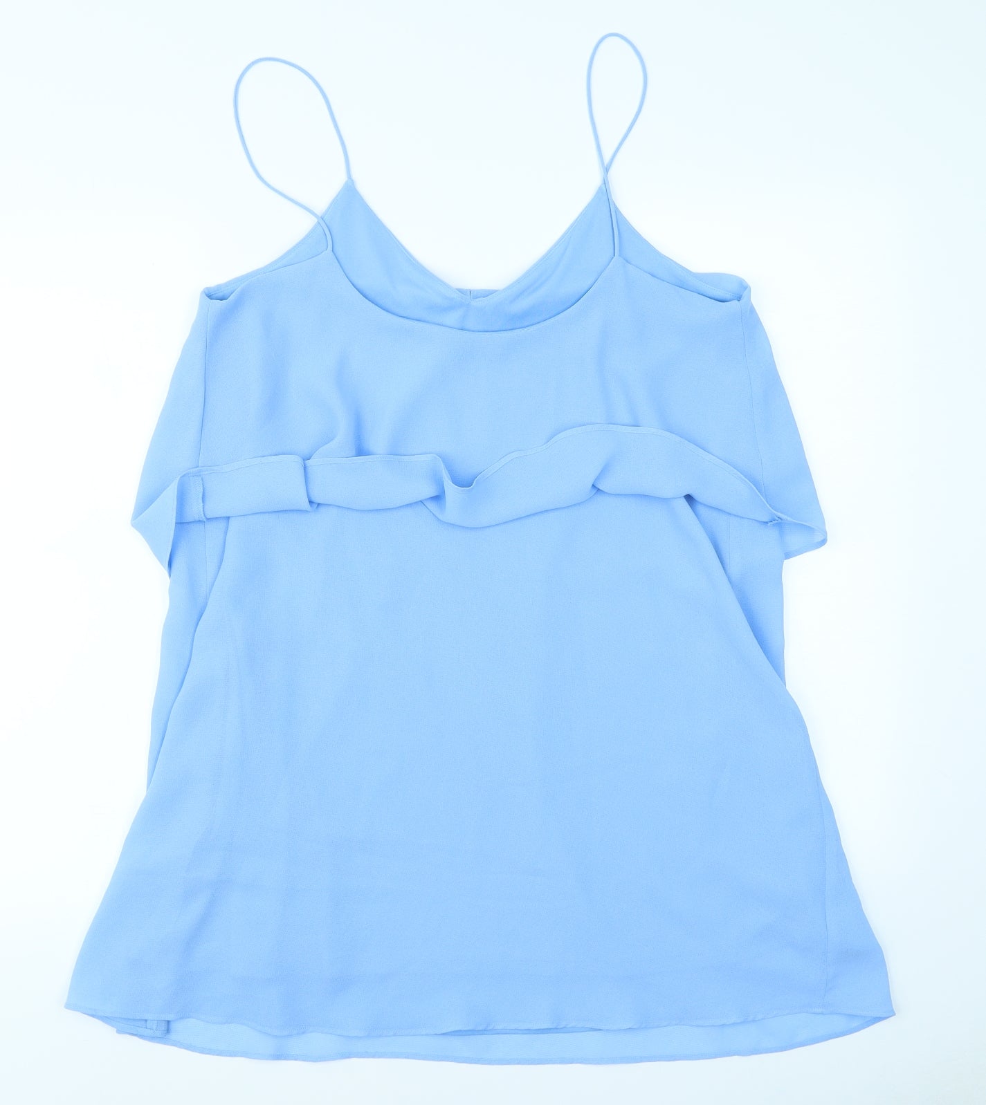 Womens UK Size L Mango Blue Basic Blouse