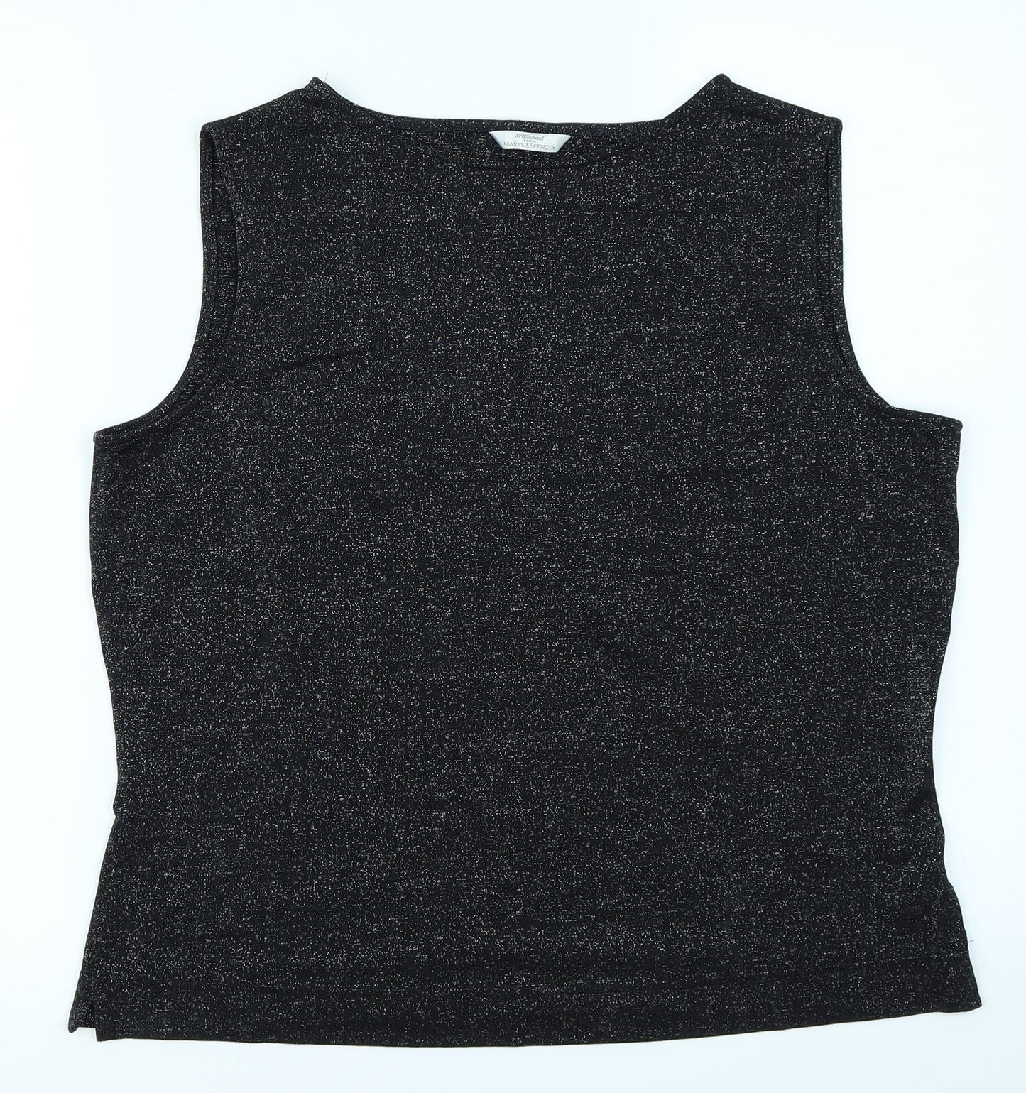 Womens UK Size 16 St Michael Black Basic T-Shirt