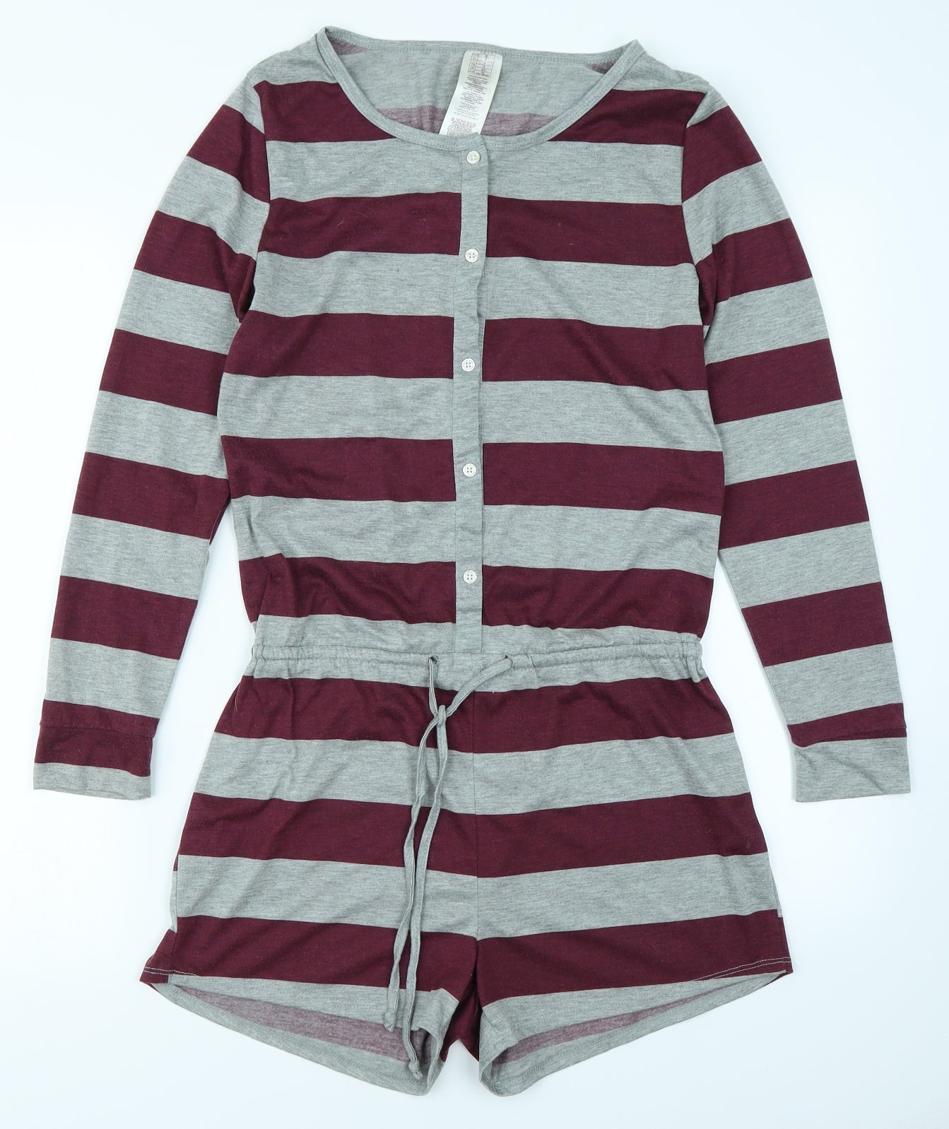 Avon Womens Grey Striped  Top One Piece Size 6  - Romper