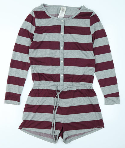 Avon Womens Grey Striped  Top One Piece Size 6  - Romper